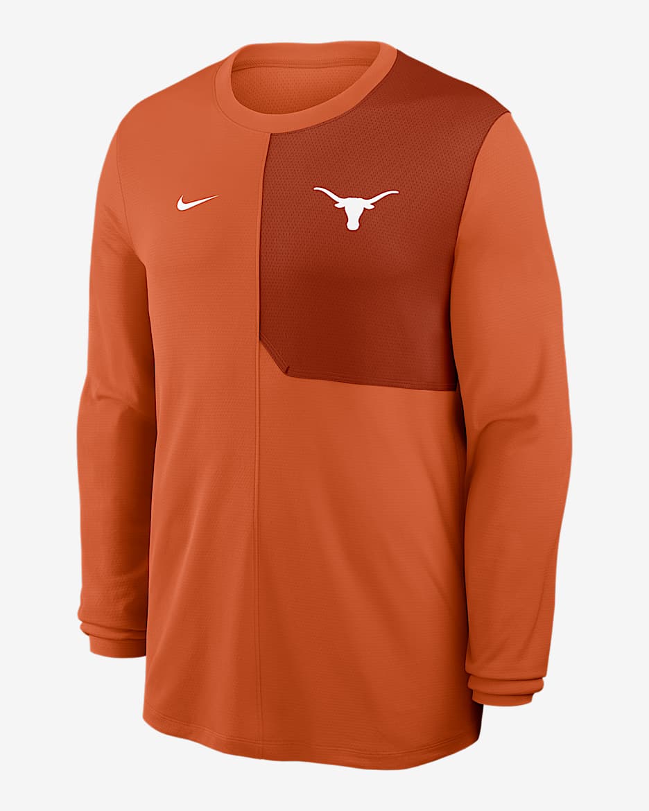 Texas Sideline Coach Men's Nike Dri-FIT College Long-Sleeve